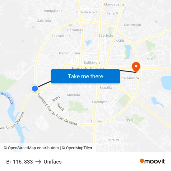 Br-116, 833 to Unifacs map