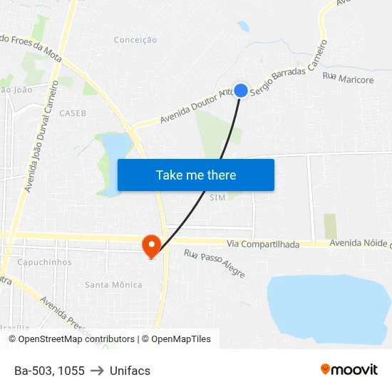 Ba-503, 1055 to Unifacs map