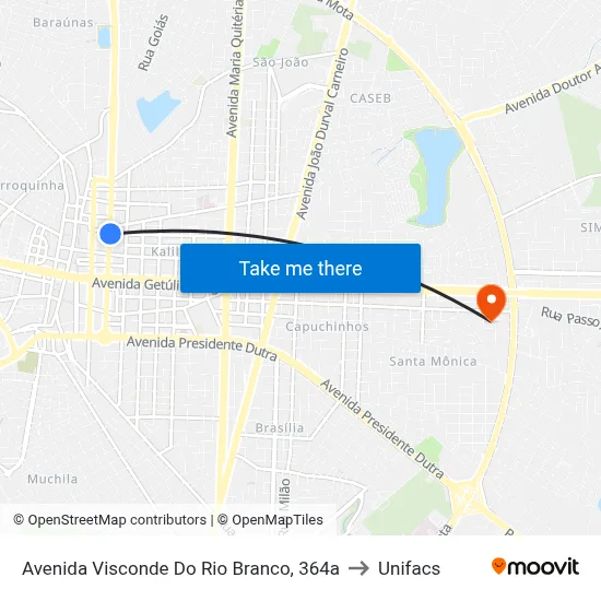 Avenida Visconde Do Rio Branco, 364a to Unifacs map