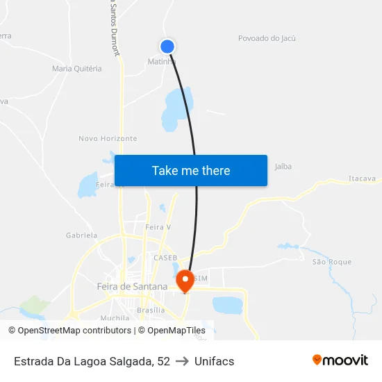 Estrada Da Lagoa Salgada, 52 to Unifacs map
