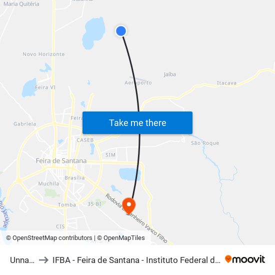 Unnamed 20 to IFBA - Feira de Santana - Instituto Federal de Educação Ciencias e Tecnologia da Bahia map