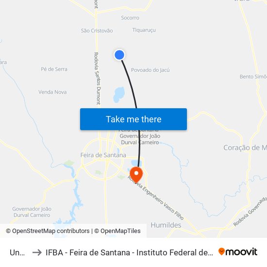 Unnamed to IFBA - Feira de Santana - Instituto Federal de Educação Ciencias e Tecnologia da Bahia map