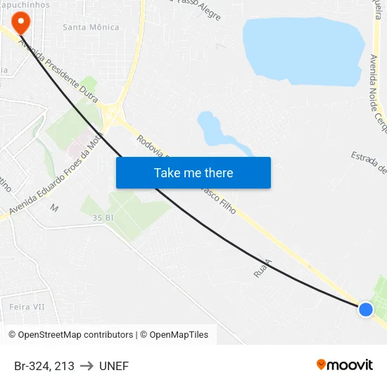 Br-324, 213 to UNEF map