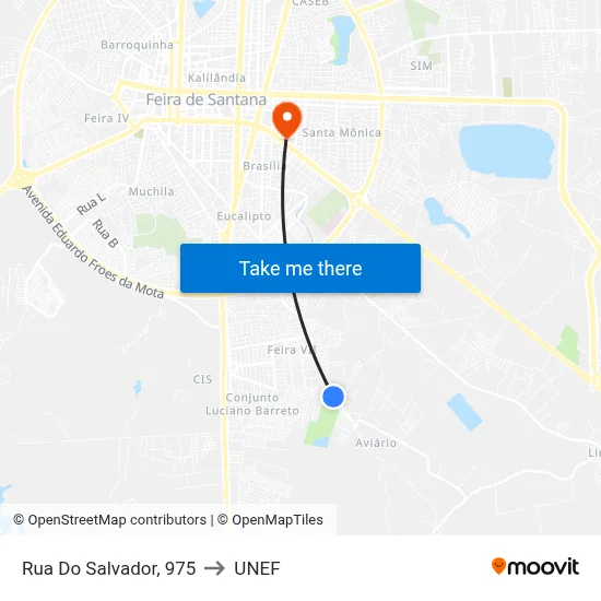 Rua Do Salvador, 975 to UNEF map