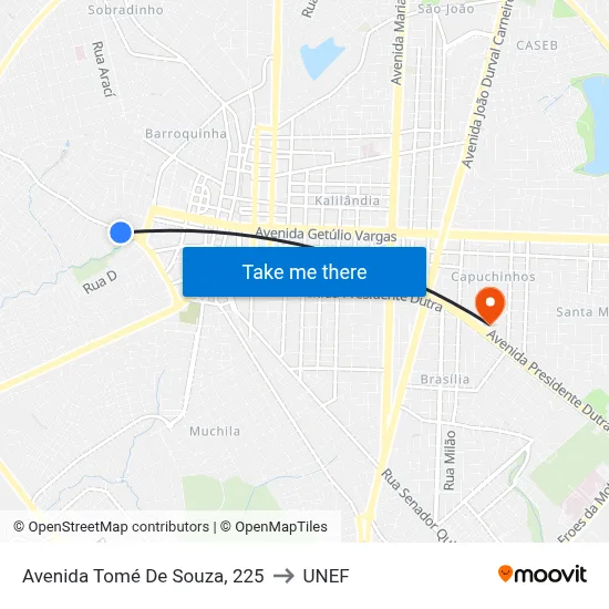 Avenida Tomé De Souza, 225 to UNEF map