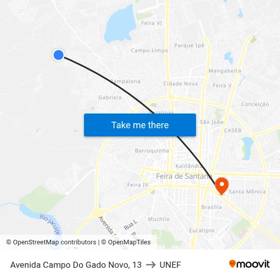 Avenida Campo Do Gado Novo, 13 to UNEF map
