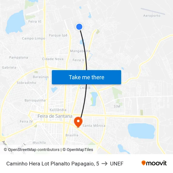 Caminho Hera Lot Planalto Papagaio, 5 to UNEF map