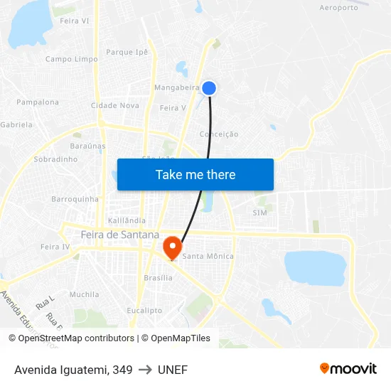 Avenida Iguatemi, 349 to UNEF map