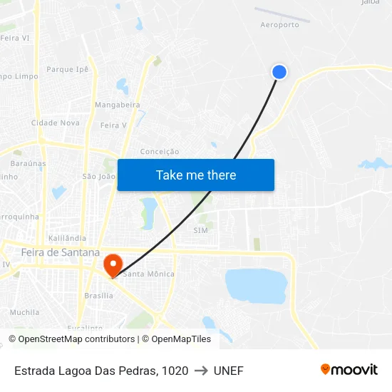 Estrada Lagoa Das Pedras, 1020 to UNEF map