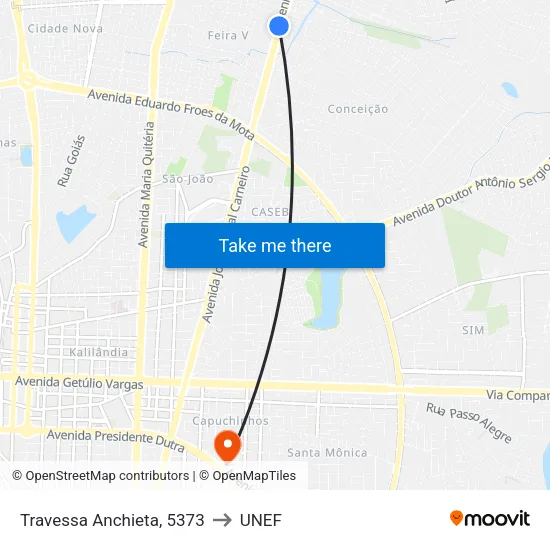 Travessa Anchieta, 5373 to UNEF map
