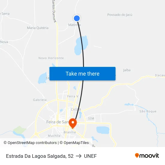 Estrada Da Lagoa Salgada, 52 to UNEF map