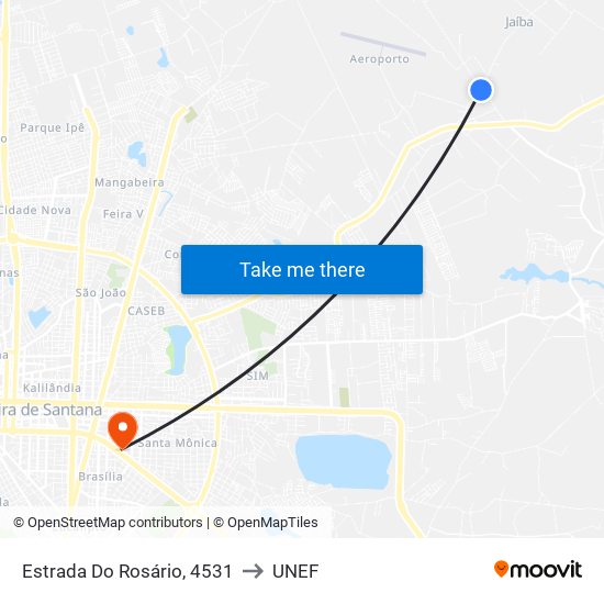 Estrada Do Rosário, 4531 to UNEF map