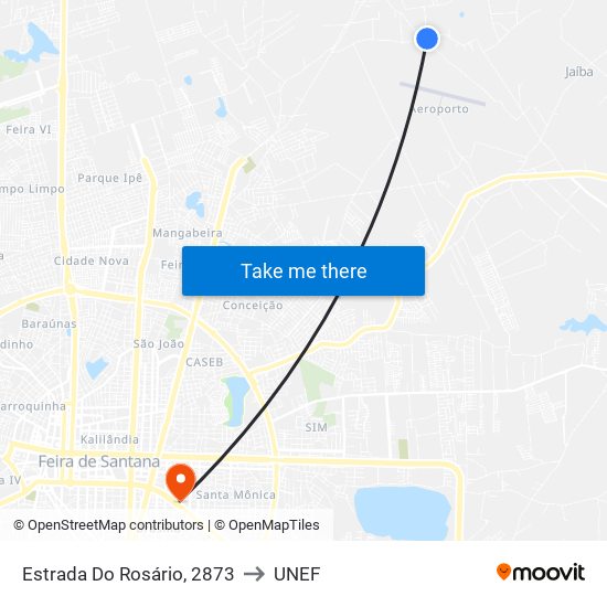 Estrada Do Rosário, 2873 to UNEF map