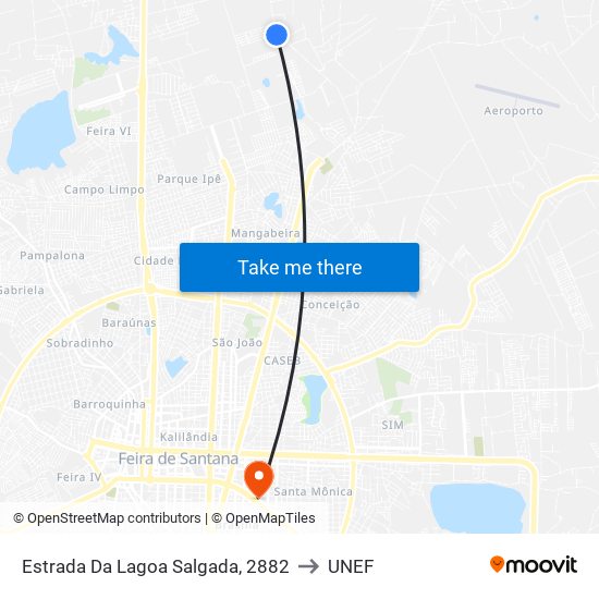 Estrada Da Lagoa Salgada, 2882 to UNEF map