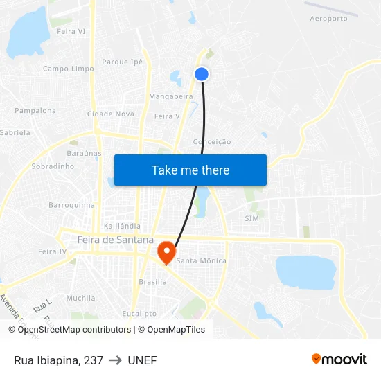 Rua Ibiapina, 237 to UNEF map