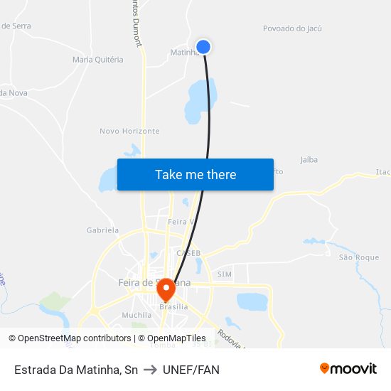 Estrada Da Matinha, Sn to UNEF/FAN map