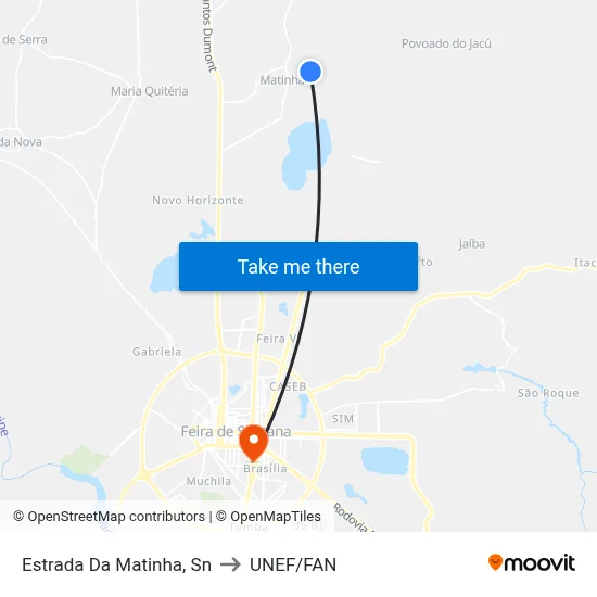 Estrada Da Matinha, Sn to UNEF/FAN map