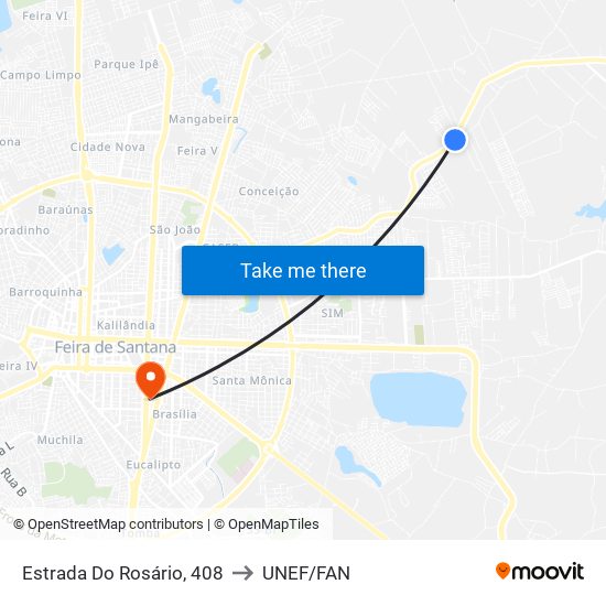 Estrada Do Rosário, 408 to UNEF/FAN map