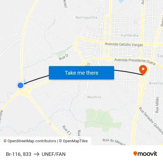 Br-116, 833 to UNEF/FAN map