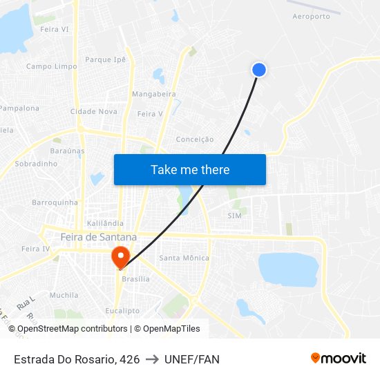 Estrada Do Rosario, 426 to UNEF/FAN map