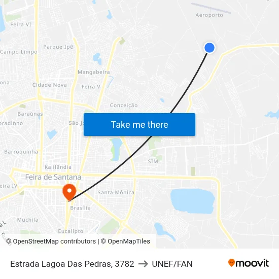 Estrada Lagoa Das Pedras, 3782 to UNEF/FAN map