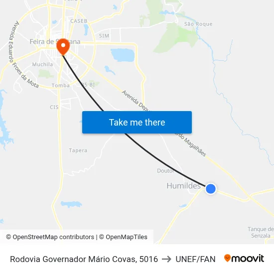 Rodovia Governador Mário Covas, 5016 to UNEF/FAN map