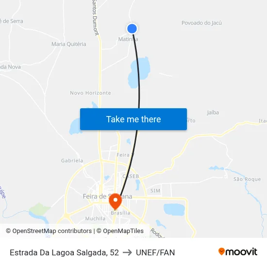 Estrada Da Lagoa Salgada, 52 to UNEF/FAN map
