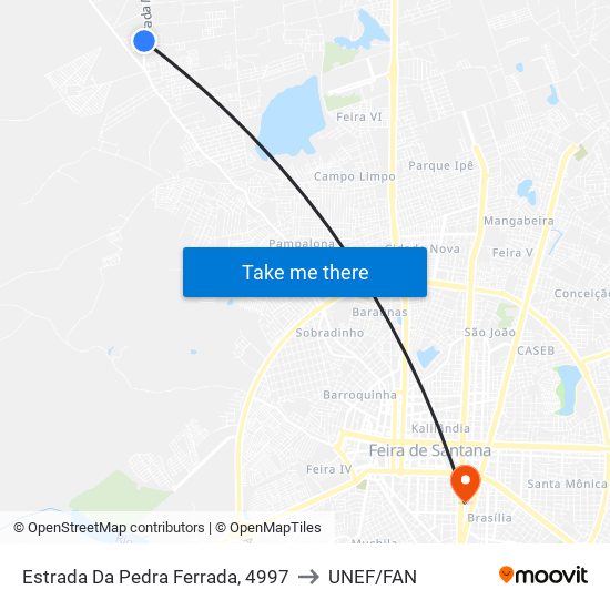 Estrada Da Pedra Ferrada, 4997 to UNEF/FAN map