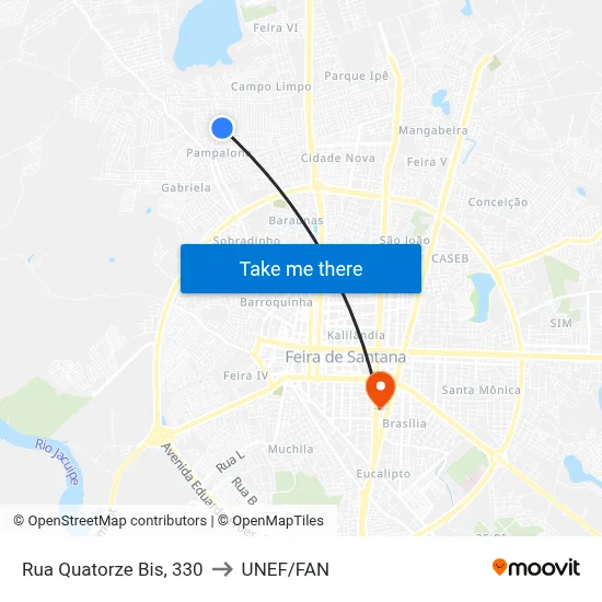 Rua Quatorze Bis, 330 to UNEF/FAN map