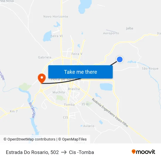 Estrada Do Rosario, 502 to Cis -Tomba map