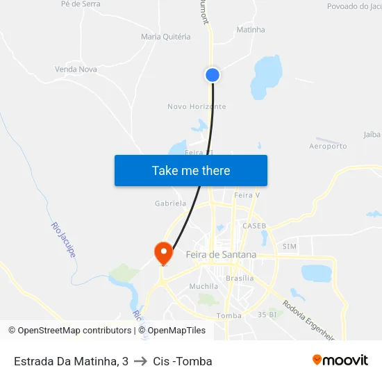 Estrada Da Matinha, 3 to Cis -Tomba map