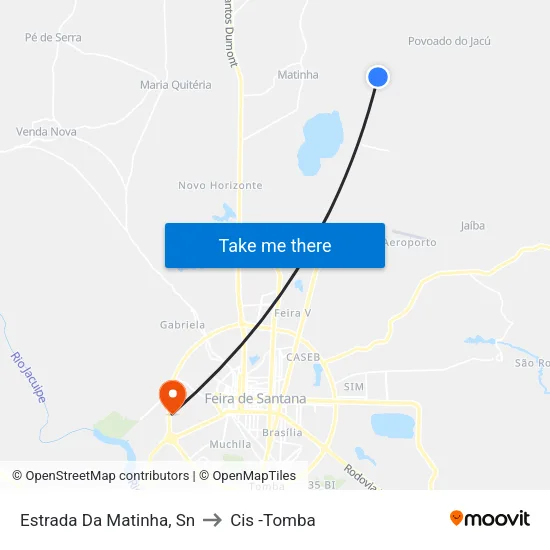 Estrada Da Matinha, Sn to Cis -Tomba map