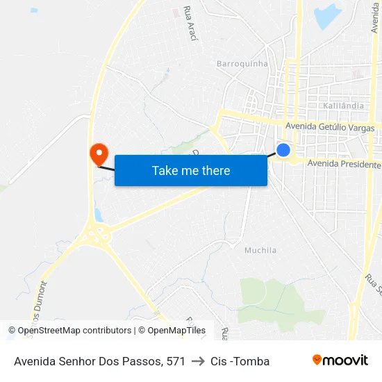 Avenida Senhor Dos Passos, 571 to Cis -Tomba map