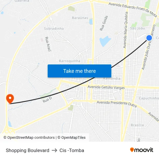 Shopping Boulevard to Cis -Tomba map