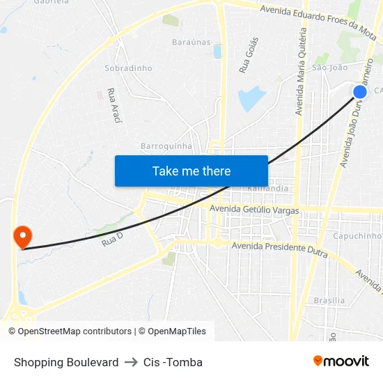 Shopping Boulevard to Cis -Tomba map