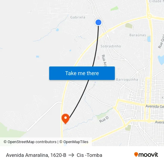 Avenida Amaralina, 1620-B to Cis -Tomba map