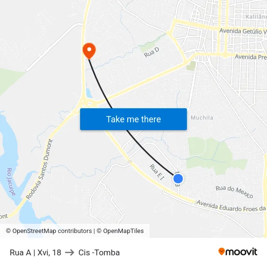 Rua A | Xvi, 18 to Cis -Tomba map