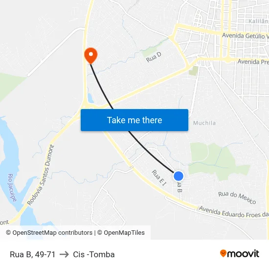 Rua B, 49-71 to Cis -Tomba map