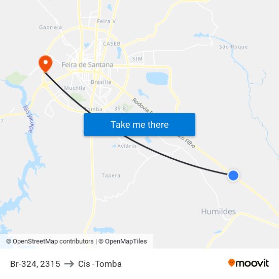 Br-324, 2315 to Cis -Tomba map