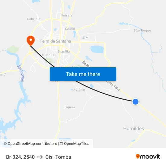 Br-324, 2540 to Cis -Tomba map