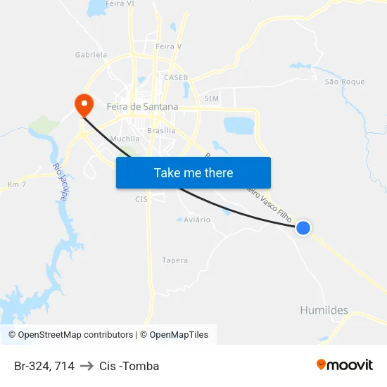 Br-324, 714 to Cis -Tomba map