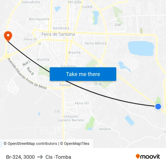 Br-324, 3000 to Cis -Tomba map