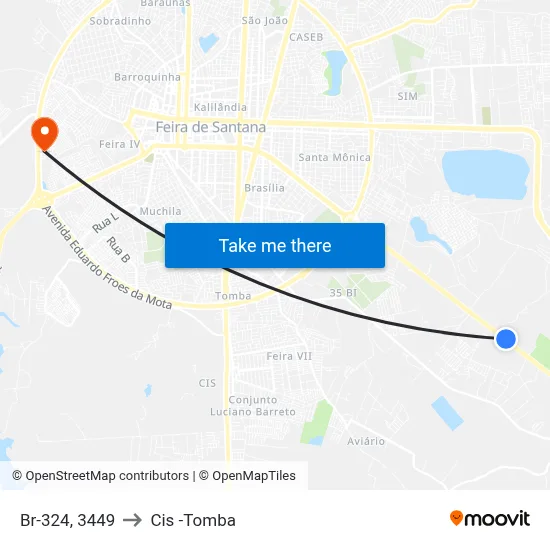 Br-324, 3449 to Cis -Tomba map