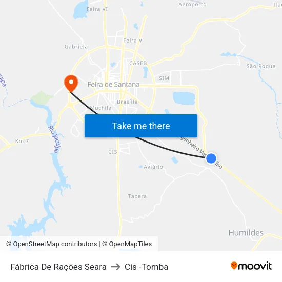 Fábrica De Rações Seara to Cis -Tomba map
