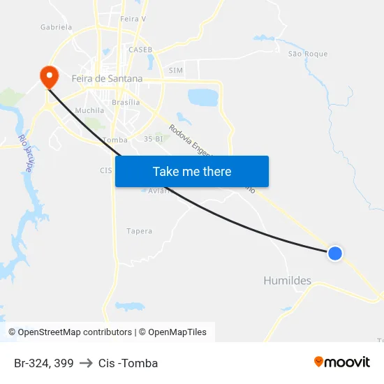 Br-324, 399 to Cis -Tomba map