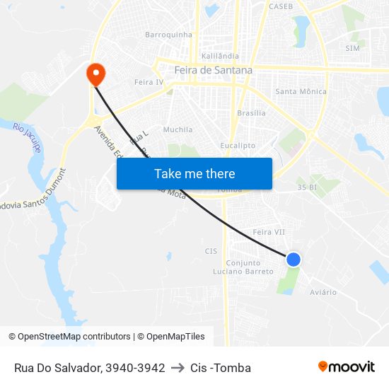 Rua Do Salvador, 3940-3942 to Cis -Tomba map