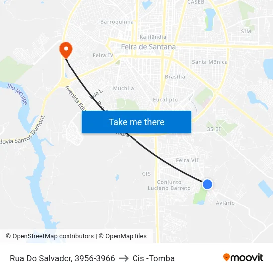 Rua Do Salvador, 3956-3966 to Cis -Tomba map