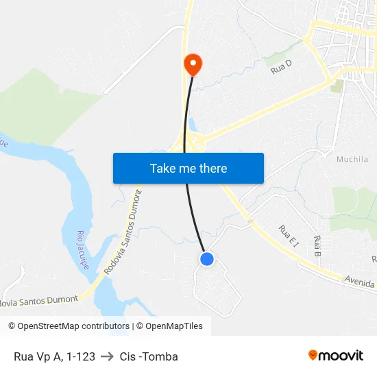 Rua Vp A, 1-123 to Cis -Tomba map