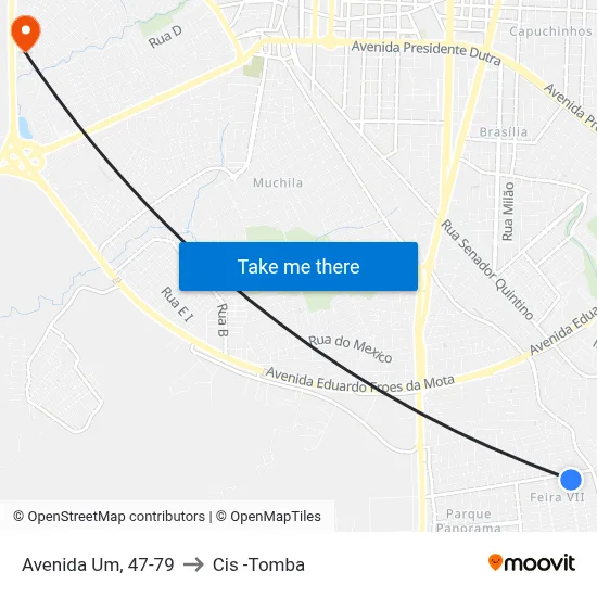 Avenida Um, 47-79 to Cis -Tomba map