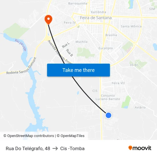 Rua Do Telégrafo, 48 to Cis -Tomba map